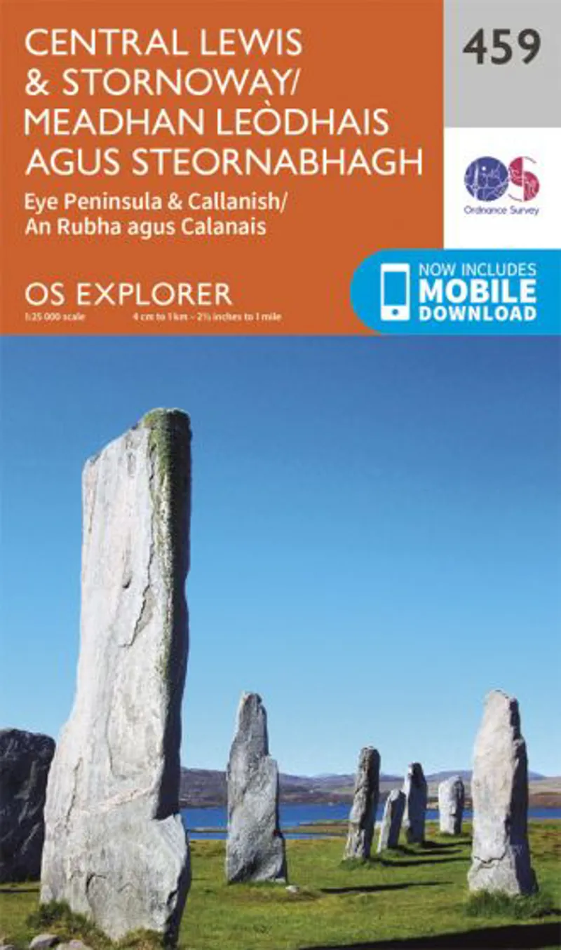 OS Explorer Map 459 - Central Lewis and Stornaway/Meadhan Leodhais Agus Steornabhagh